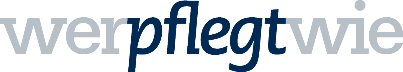 Logo von werpflegtwie in grau und dunkelblau
